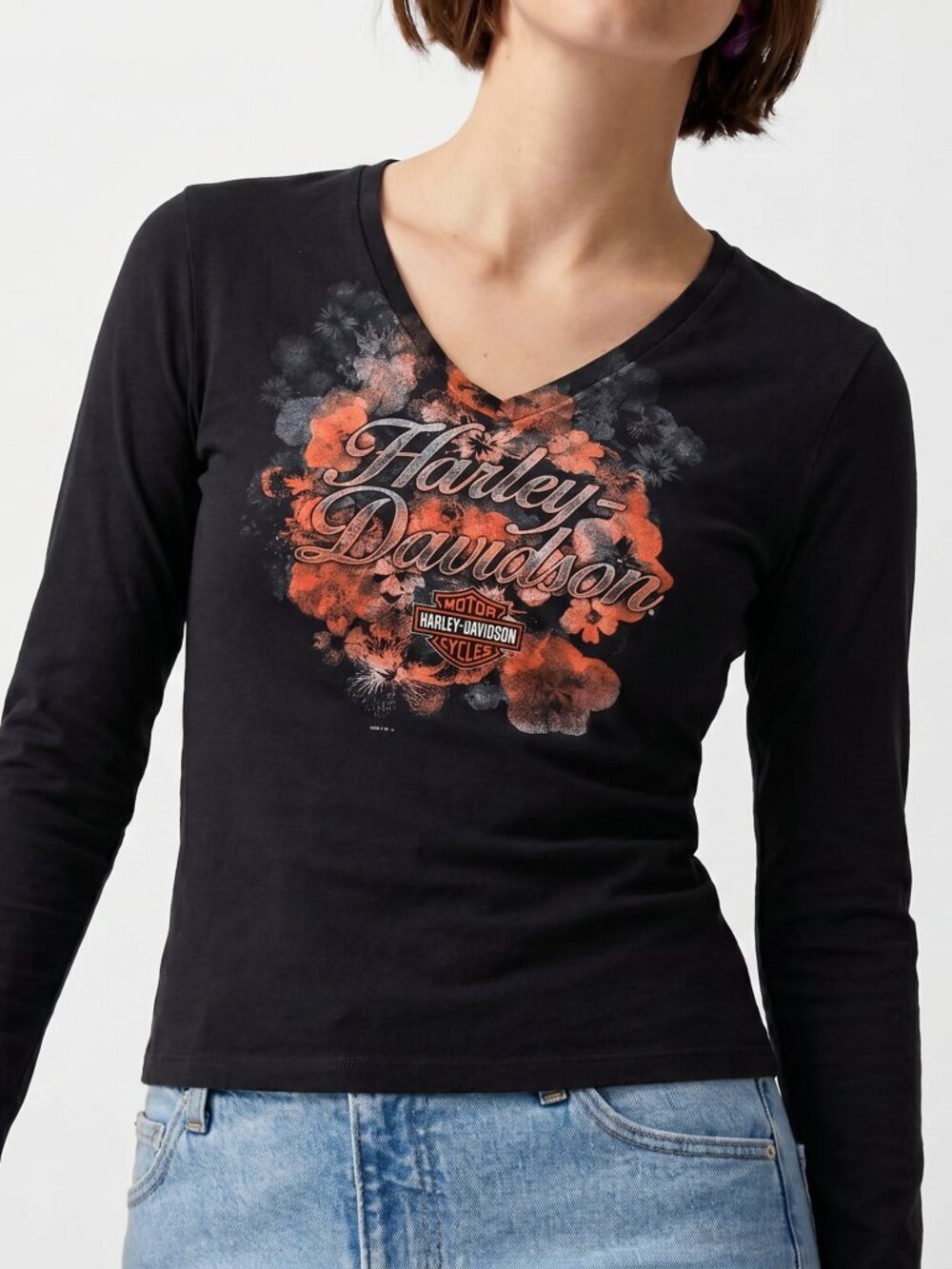 Ladies Harley Davidson Long Sleeved Shirt (MEDIUM)